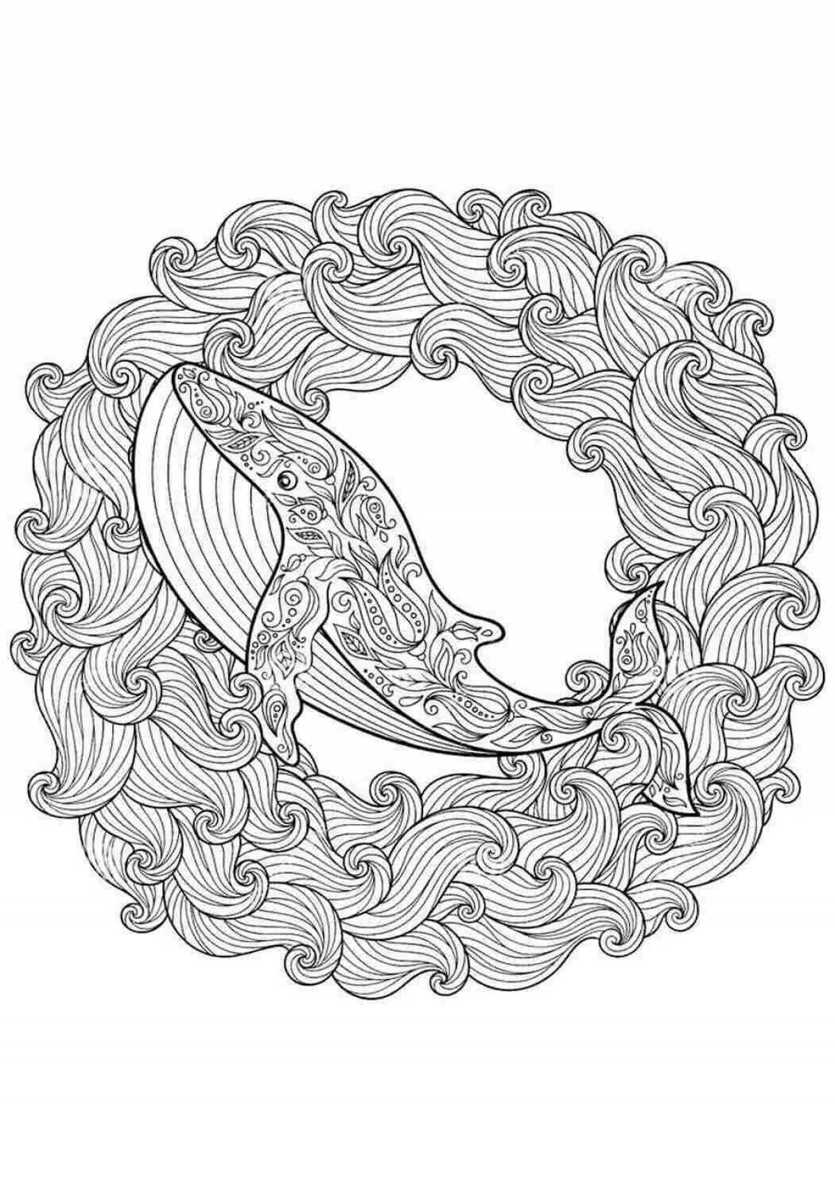 Раскраска Светящаяся раскраска антистрессовый кит