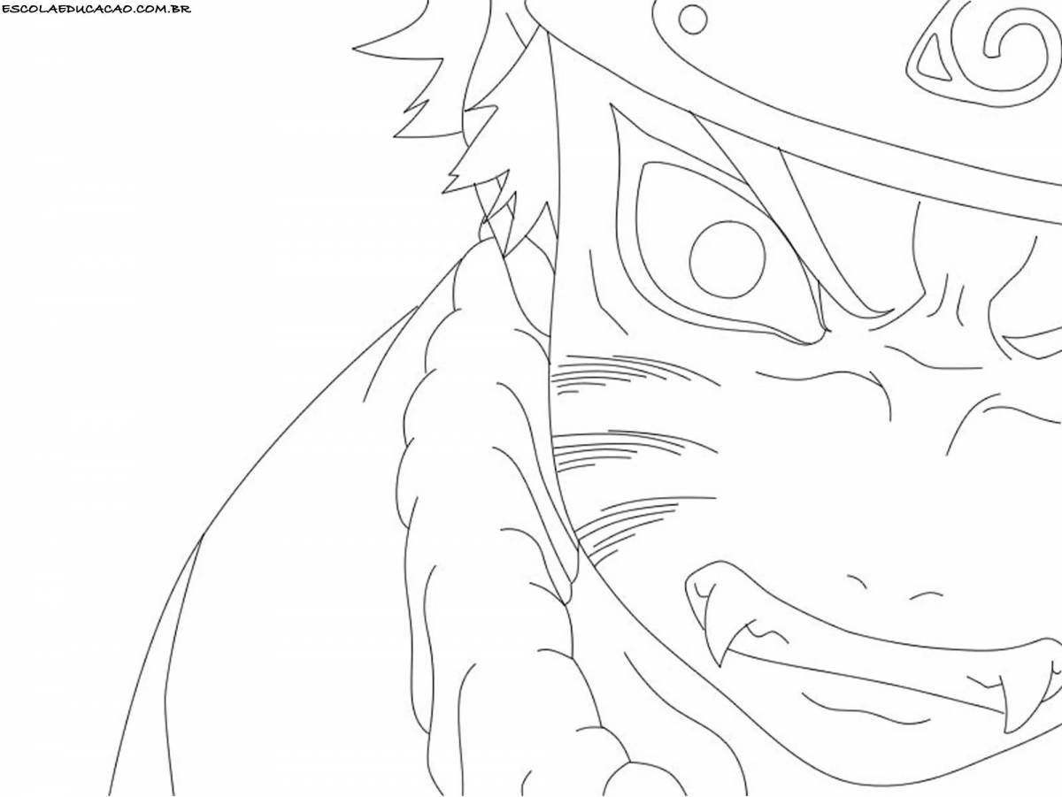 Naruto cute seal coloring page