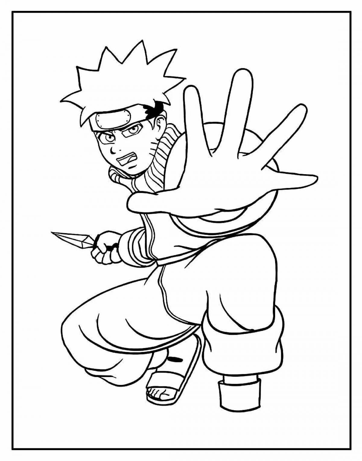 Naruto mystic seal coloring page