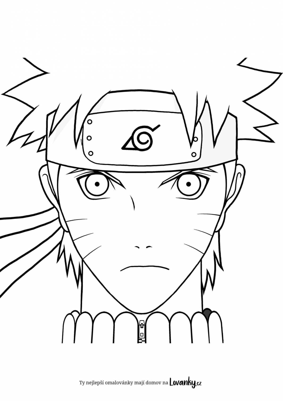 Interesting naruto print coloring page