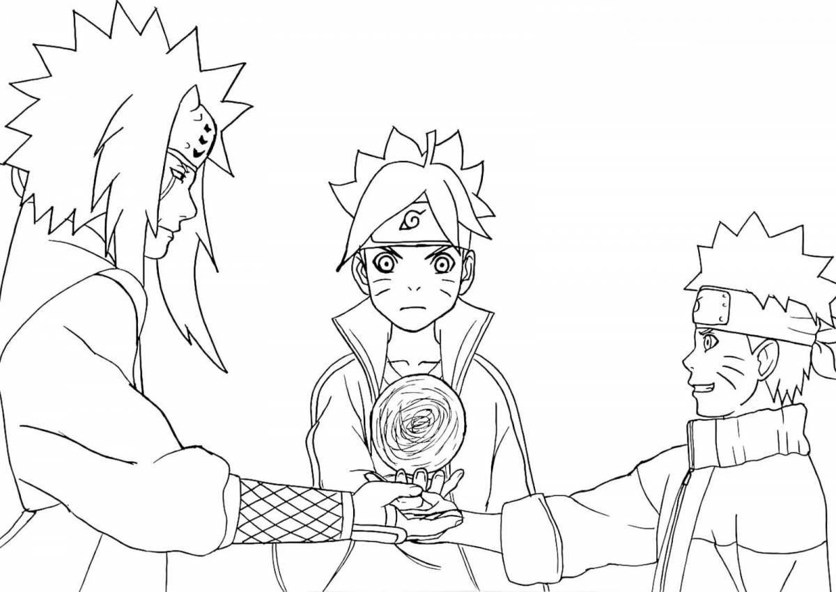 Naruto print coloring book