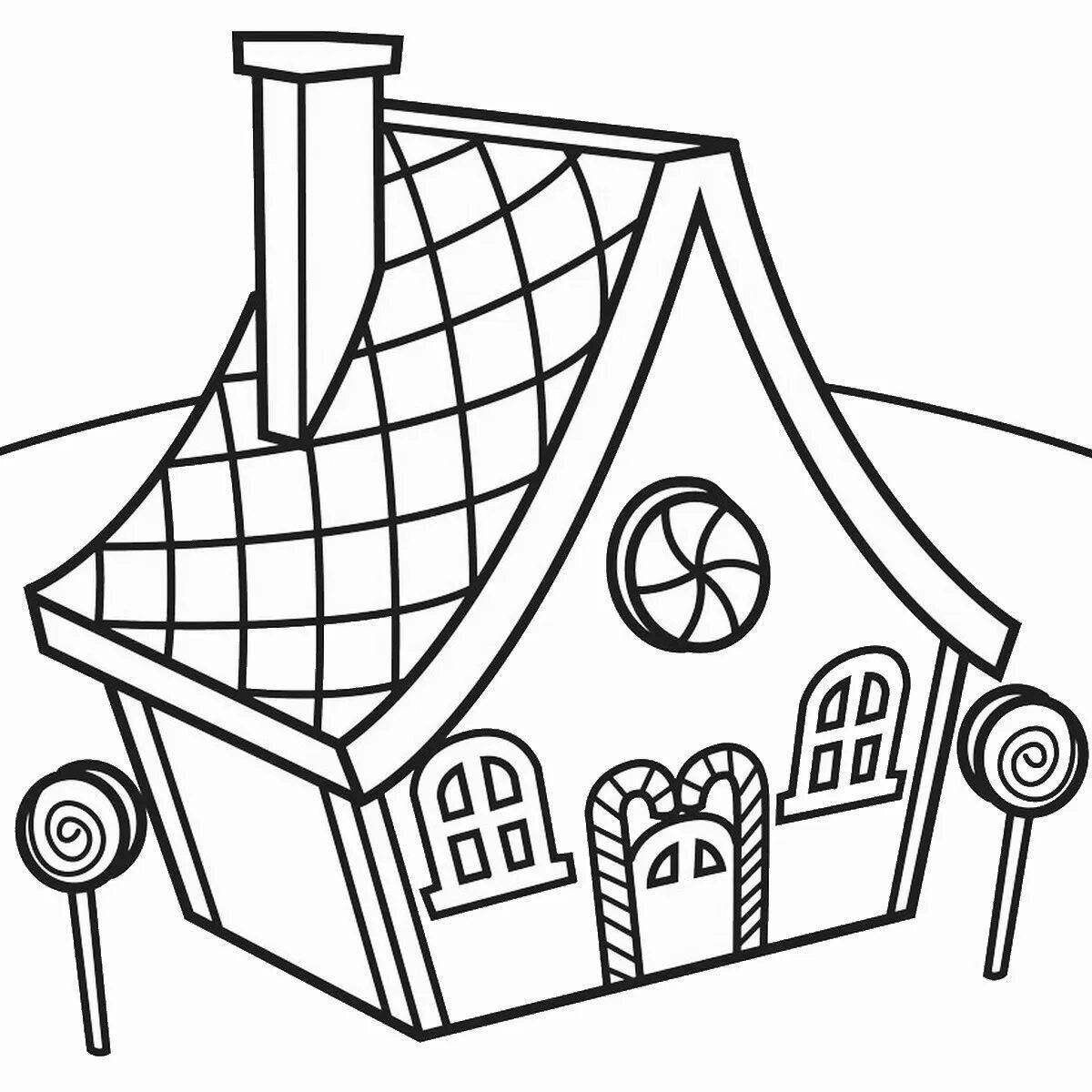 Coloring page gorgeous cute house