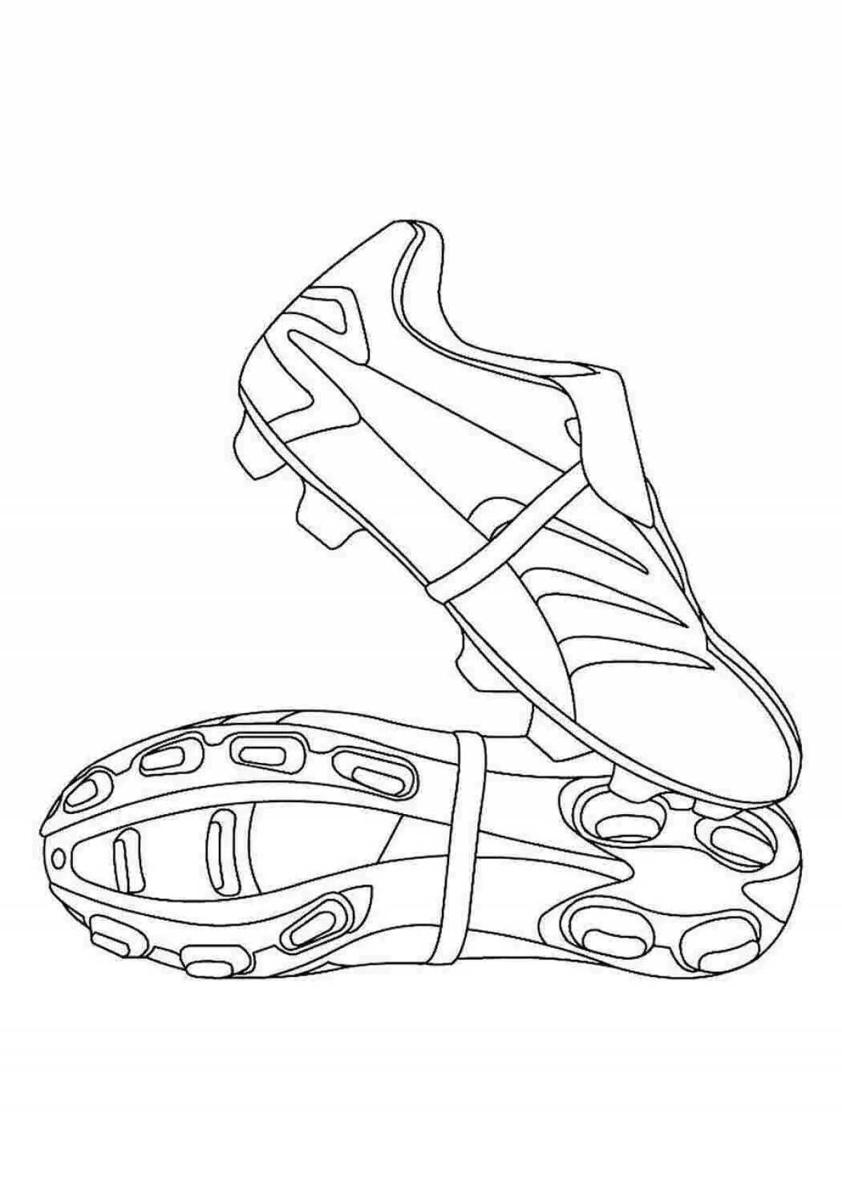 Coloring page dazzling nike boots
