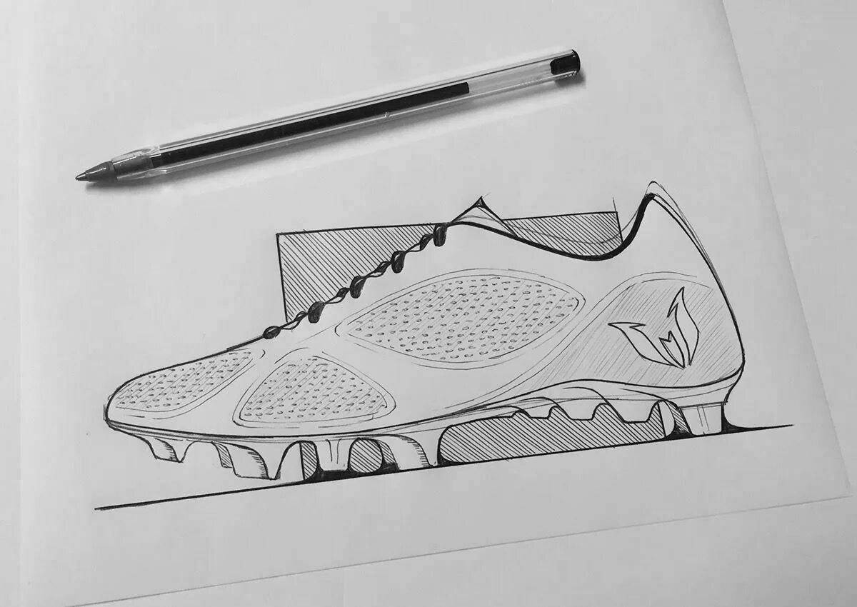 Amazing nike boots coloring page
