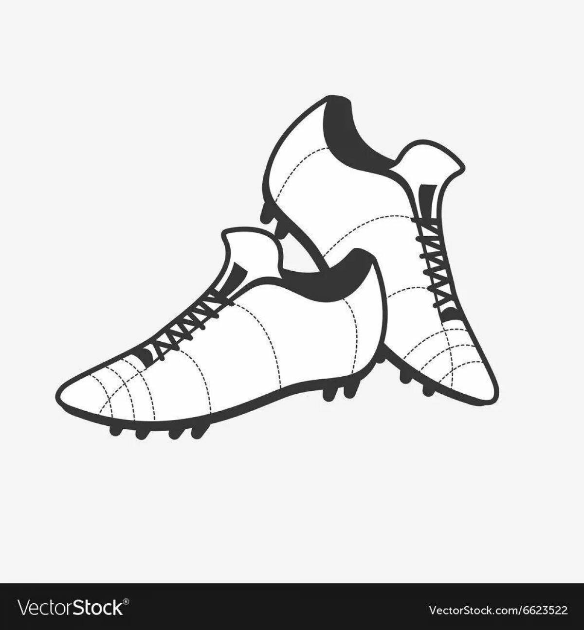 Adorable nike boots coloring page