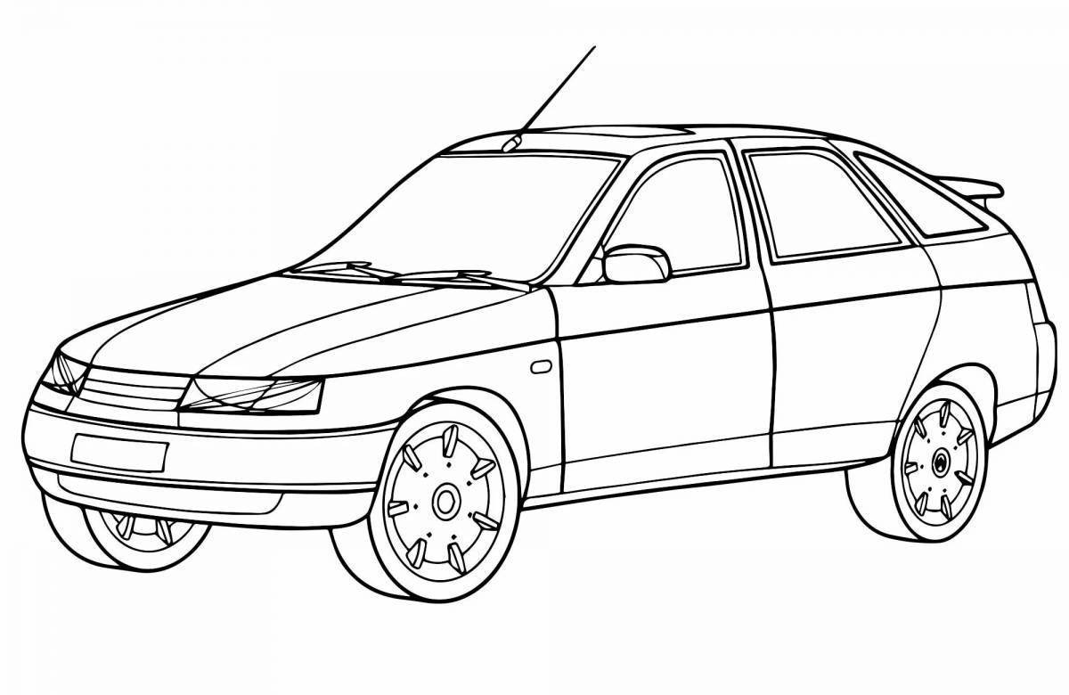 Картинка лада приора раскраска