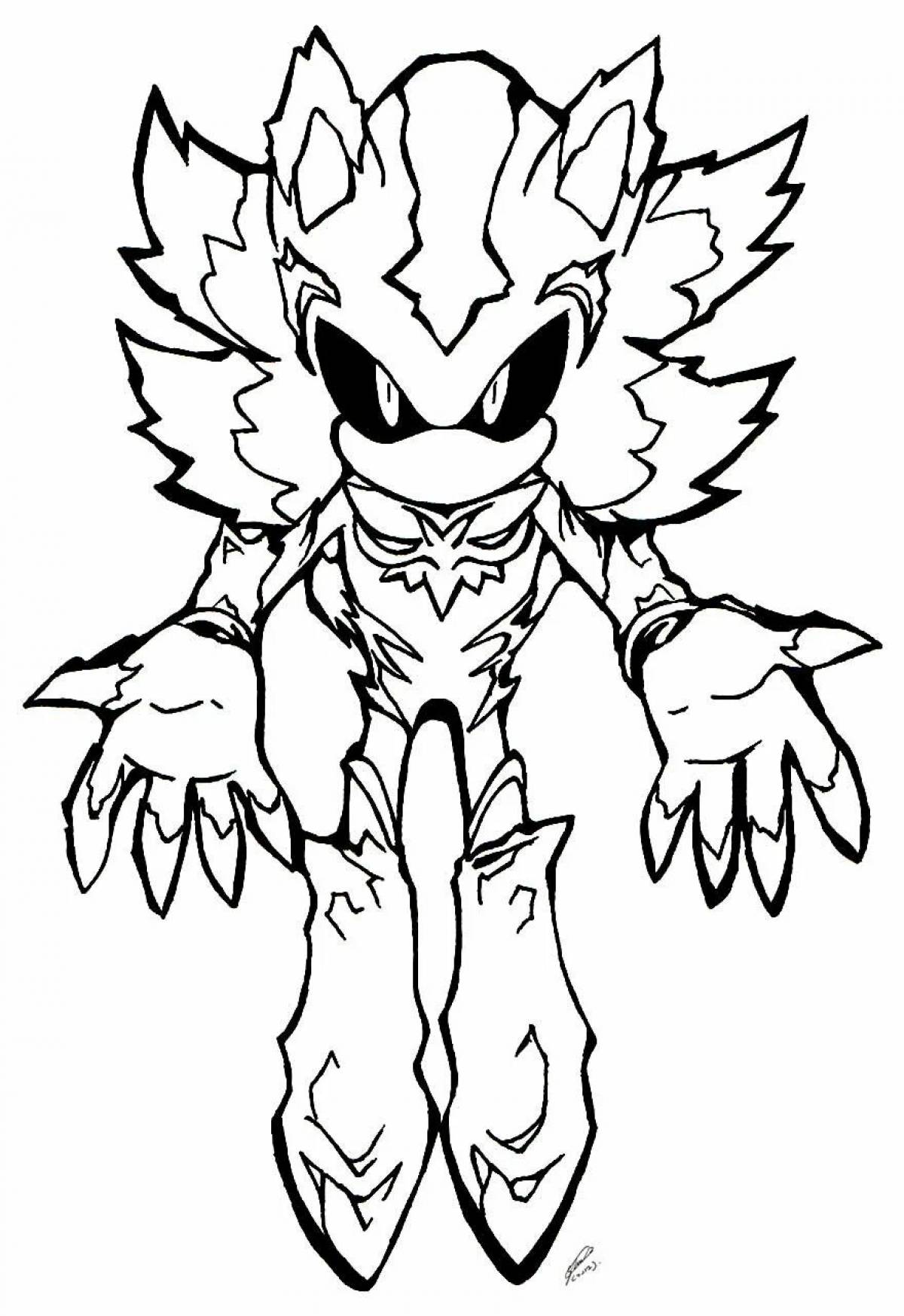 Mephiles the dark coloring pages