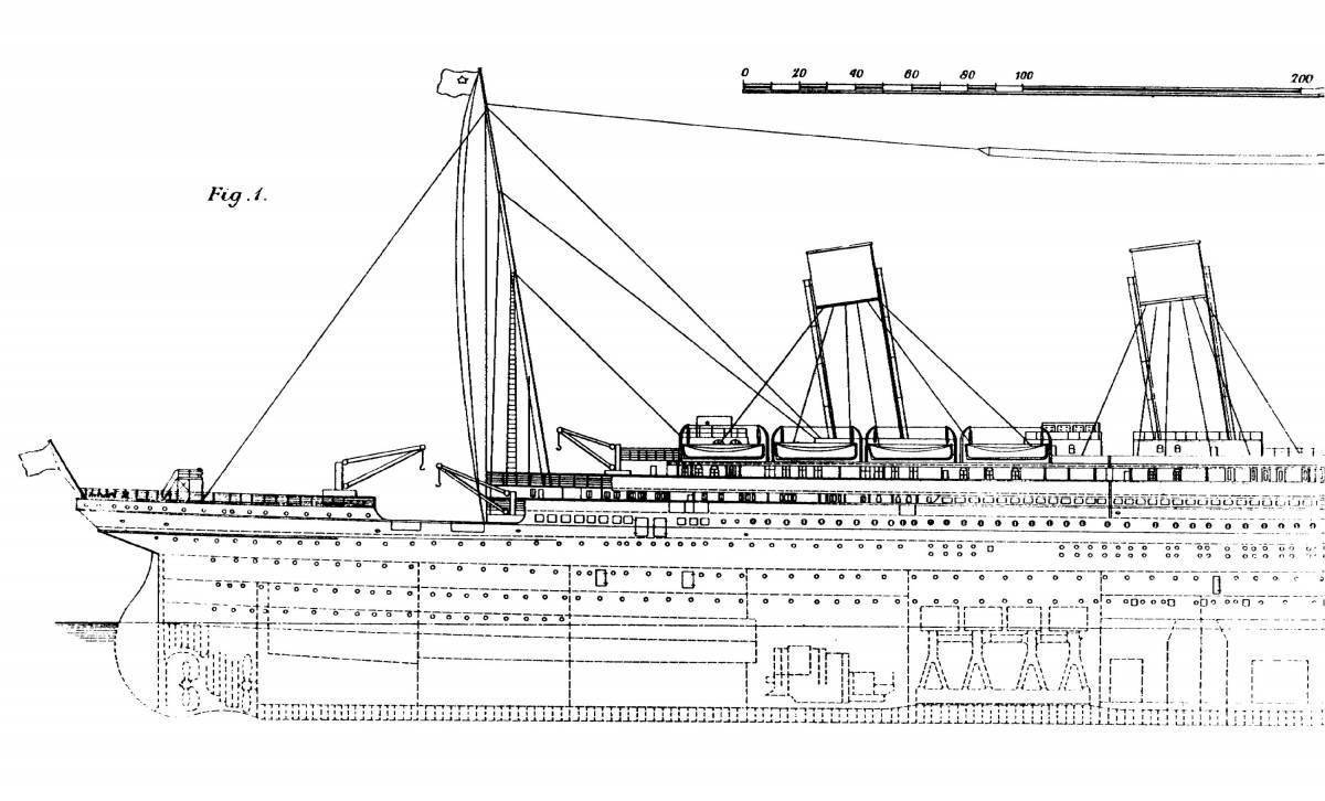 Чертежи титаника в высоком качестве