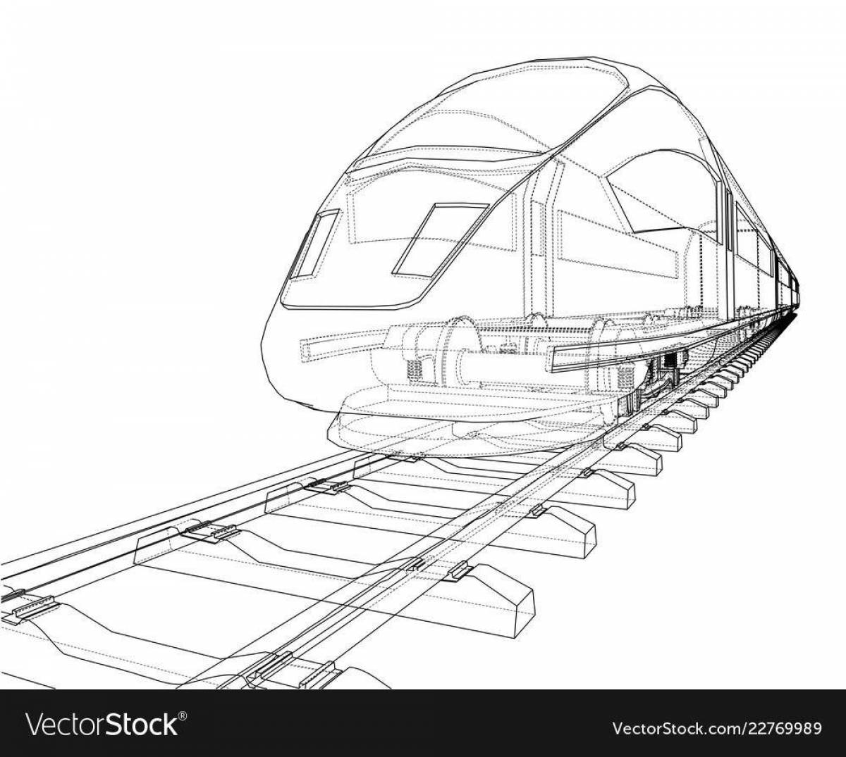 Скоростной поезд рисунок
