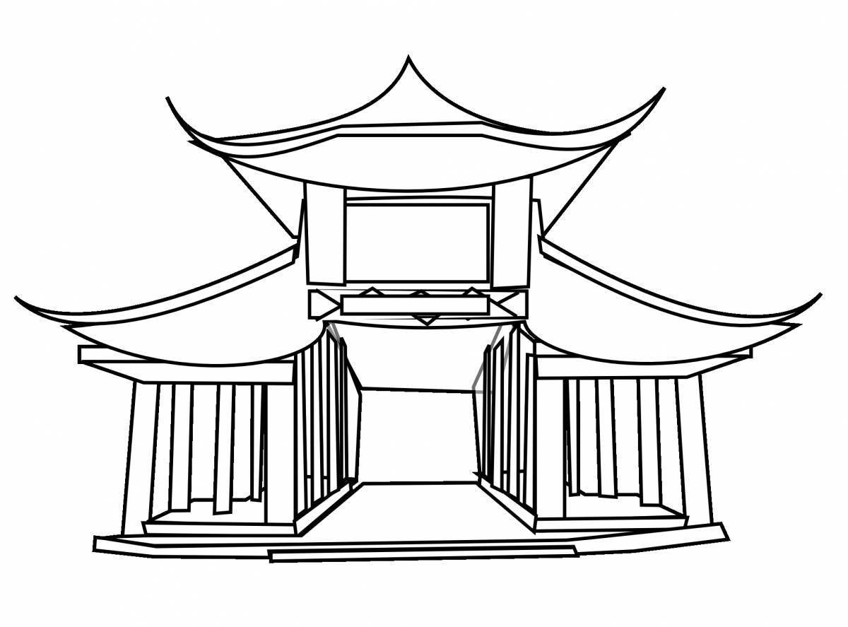 Буддийский храм картинки для срисовки