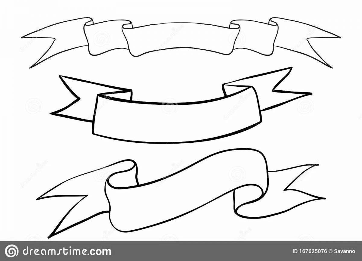 Картинка раскраска георгиевская лента для детей