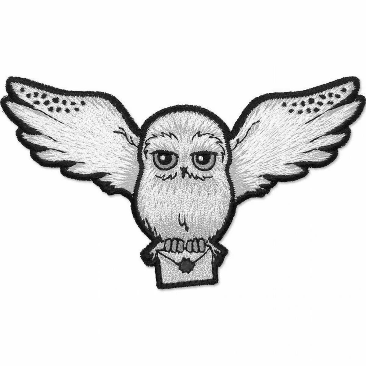 Светящаяся раскраска hedwig owl