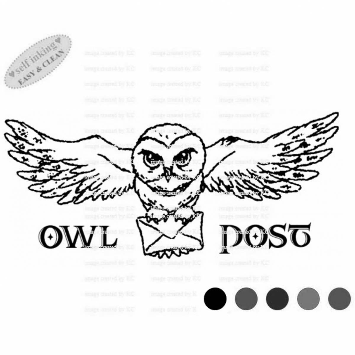 Fun coloring hedwig the owl