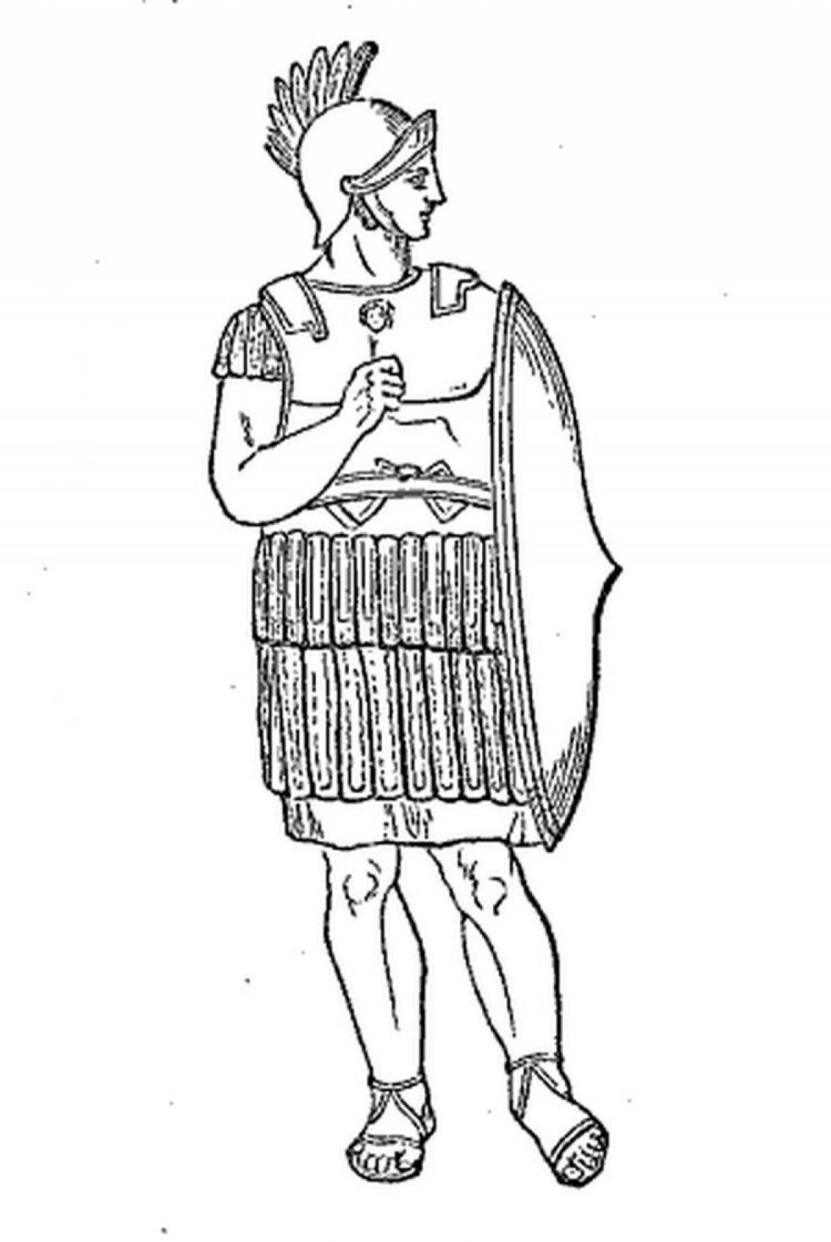Glorious Greek costume coloring page
