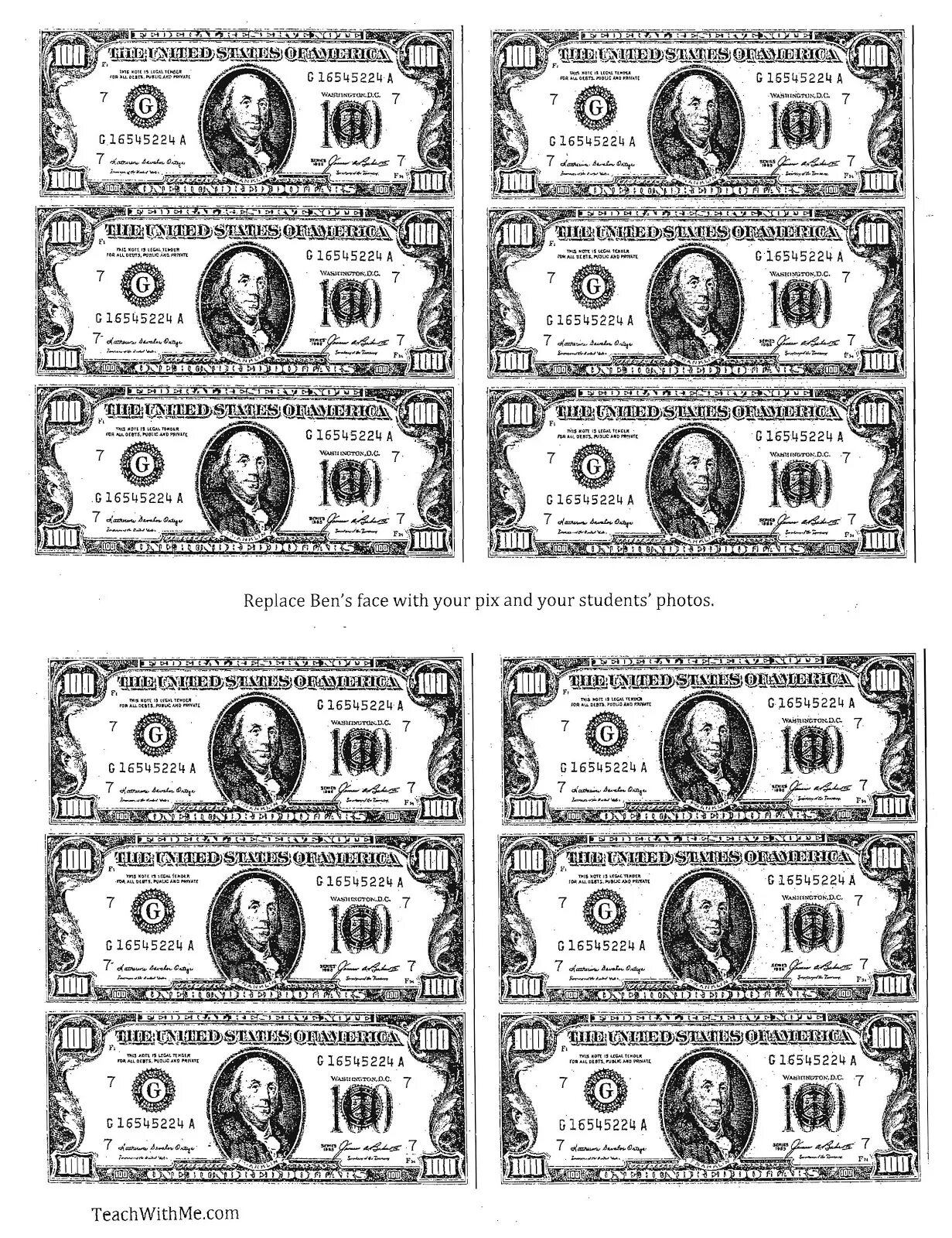 Coloring page unusual money-dollars