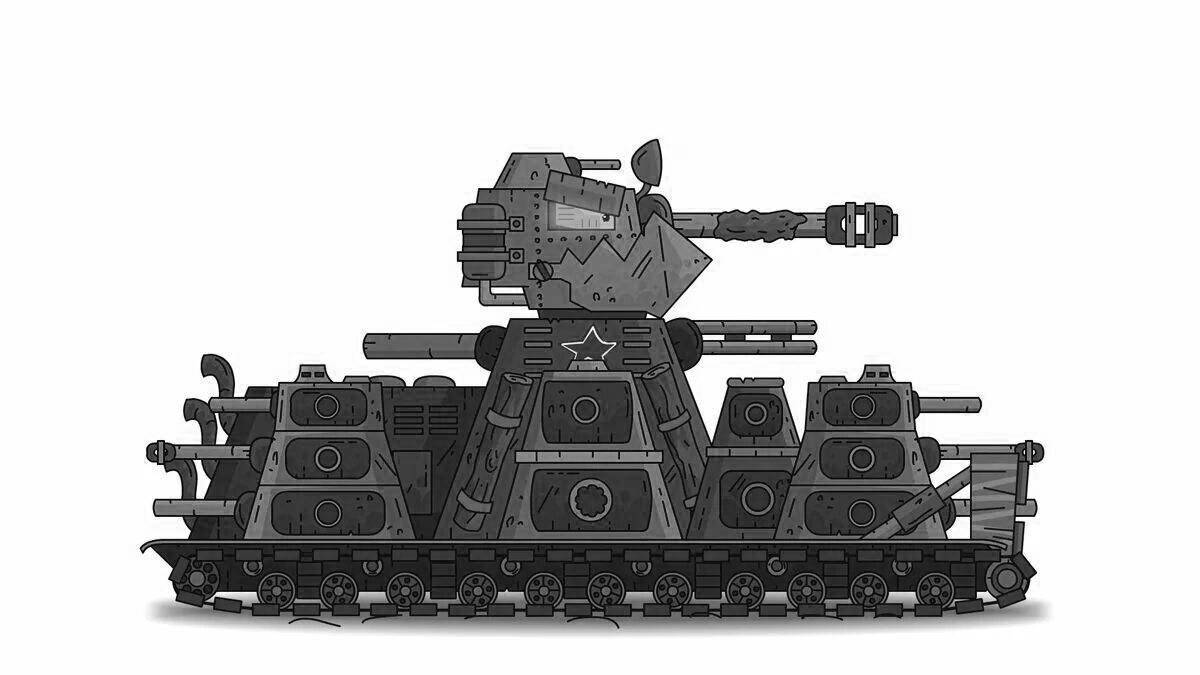 Coloring book fascinating tank kv54