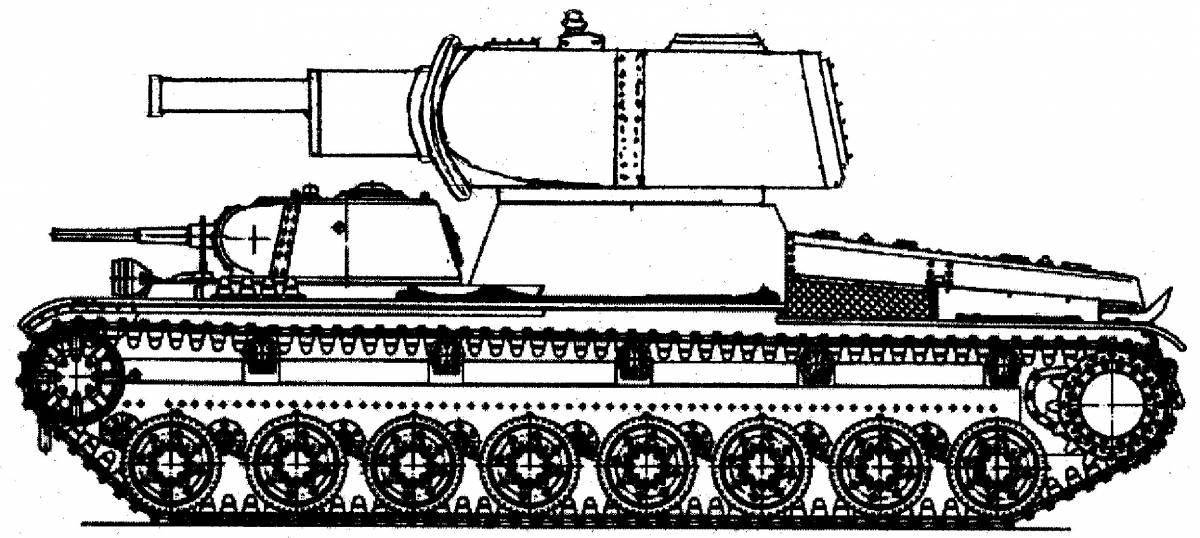 Improved k54 tank coloring page