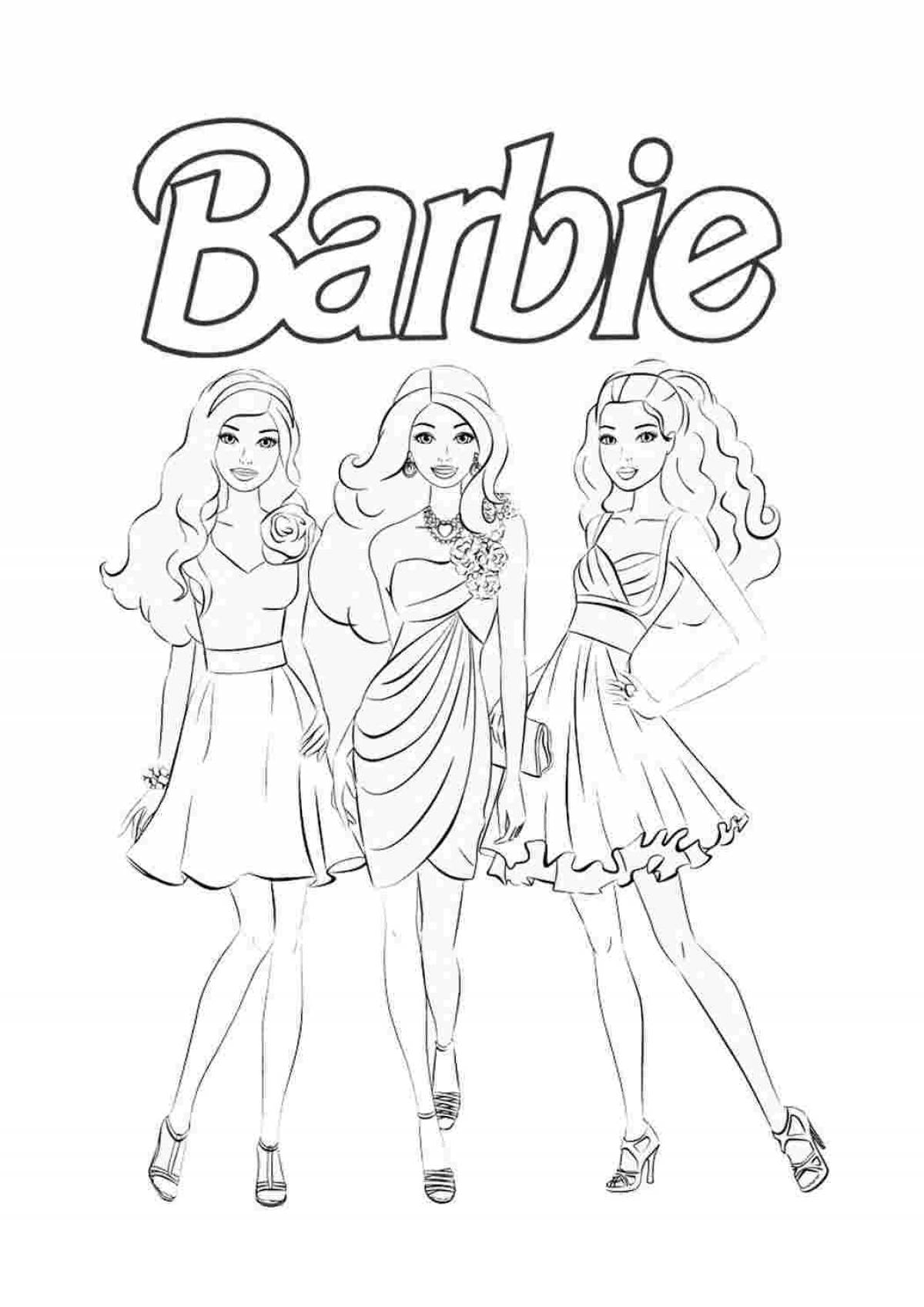 Insightful barbie coloring