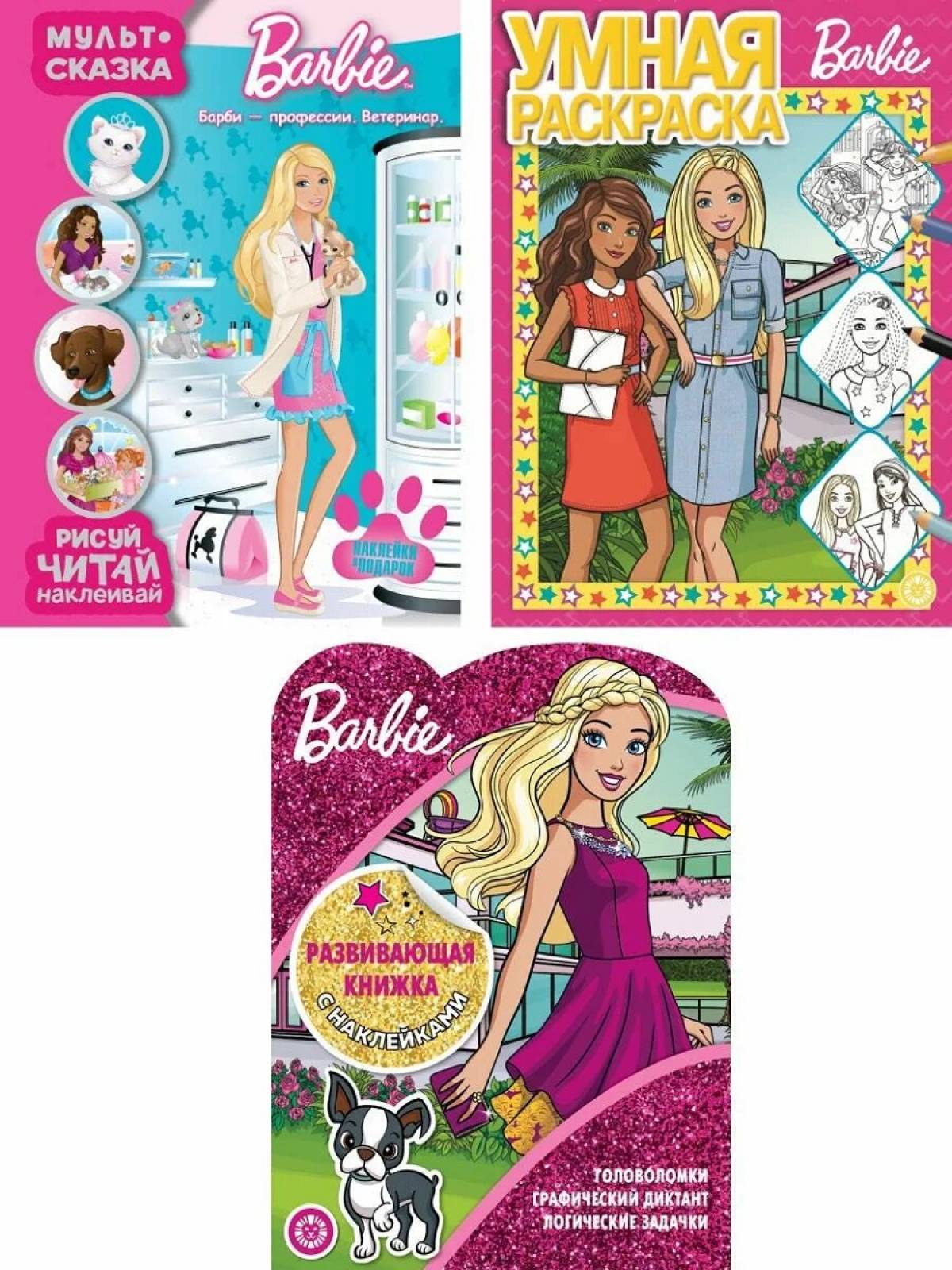 Barbie Explosion Coloring Page