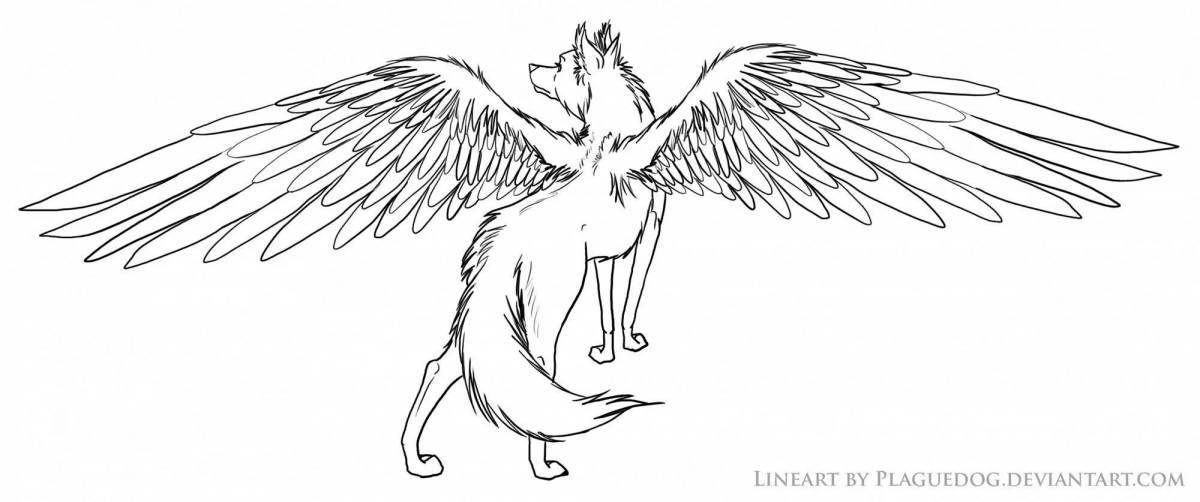 Violent flying cat coloring book