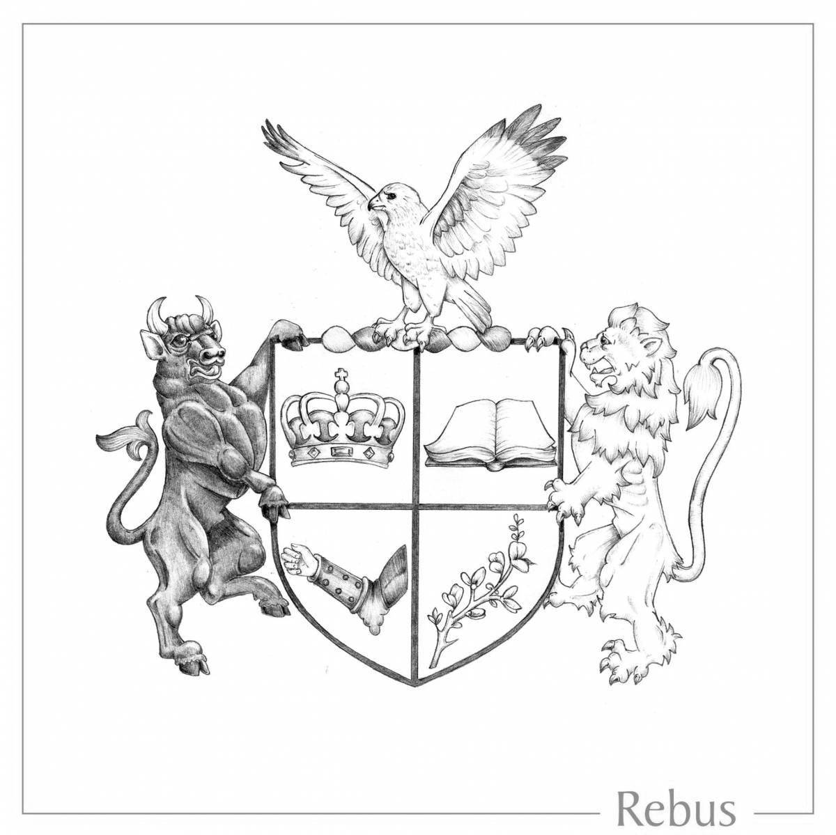 Great coloring family coat of arms
