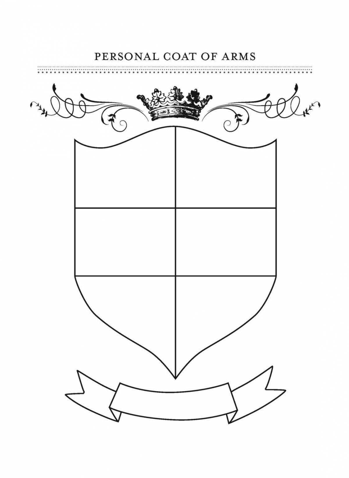 Exquisite coloring family coat of arms
