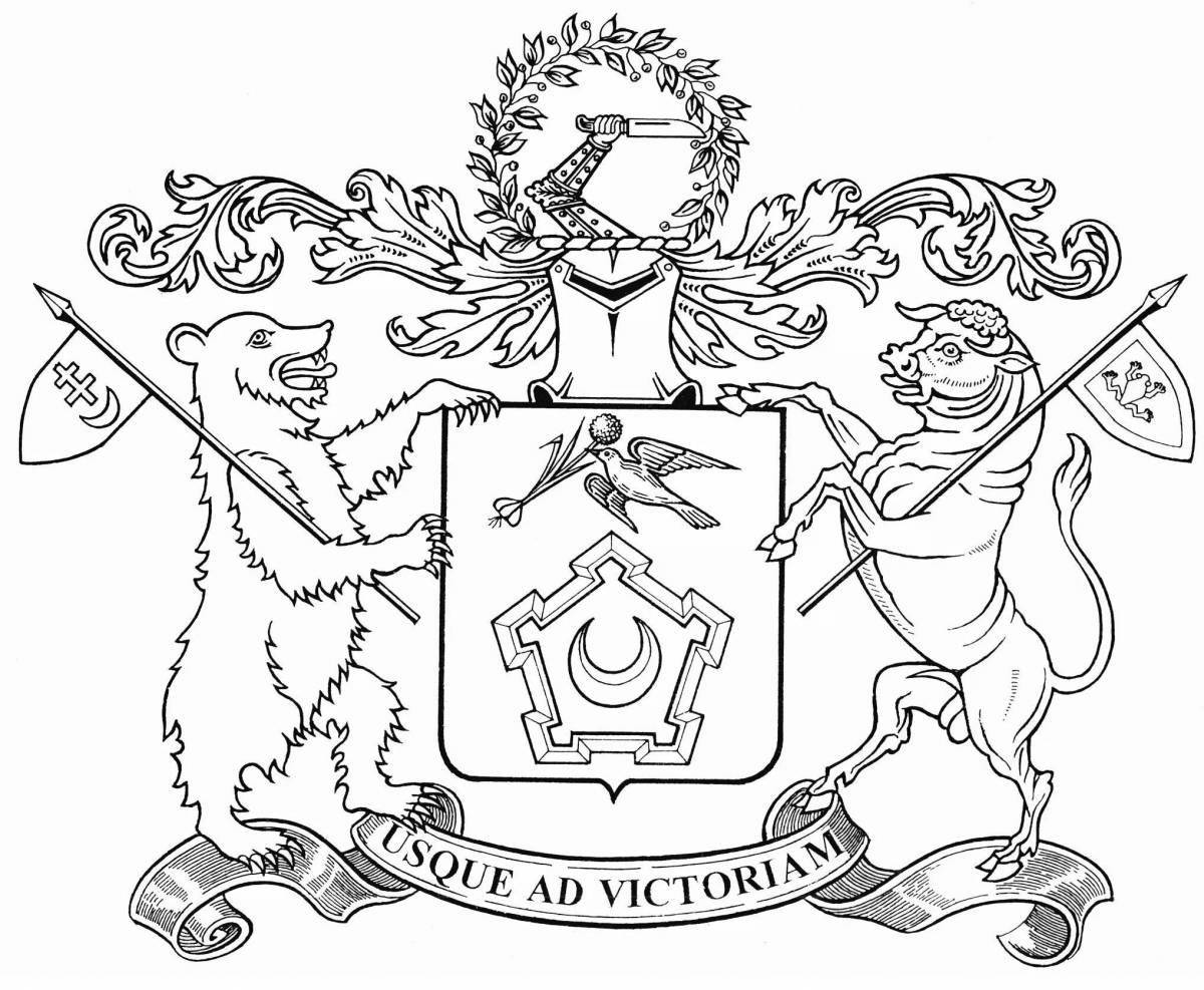 Elegant coloring family coat of arms