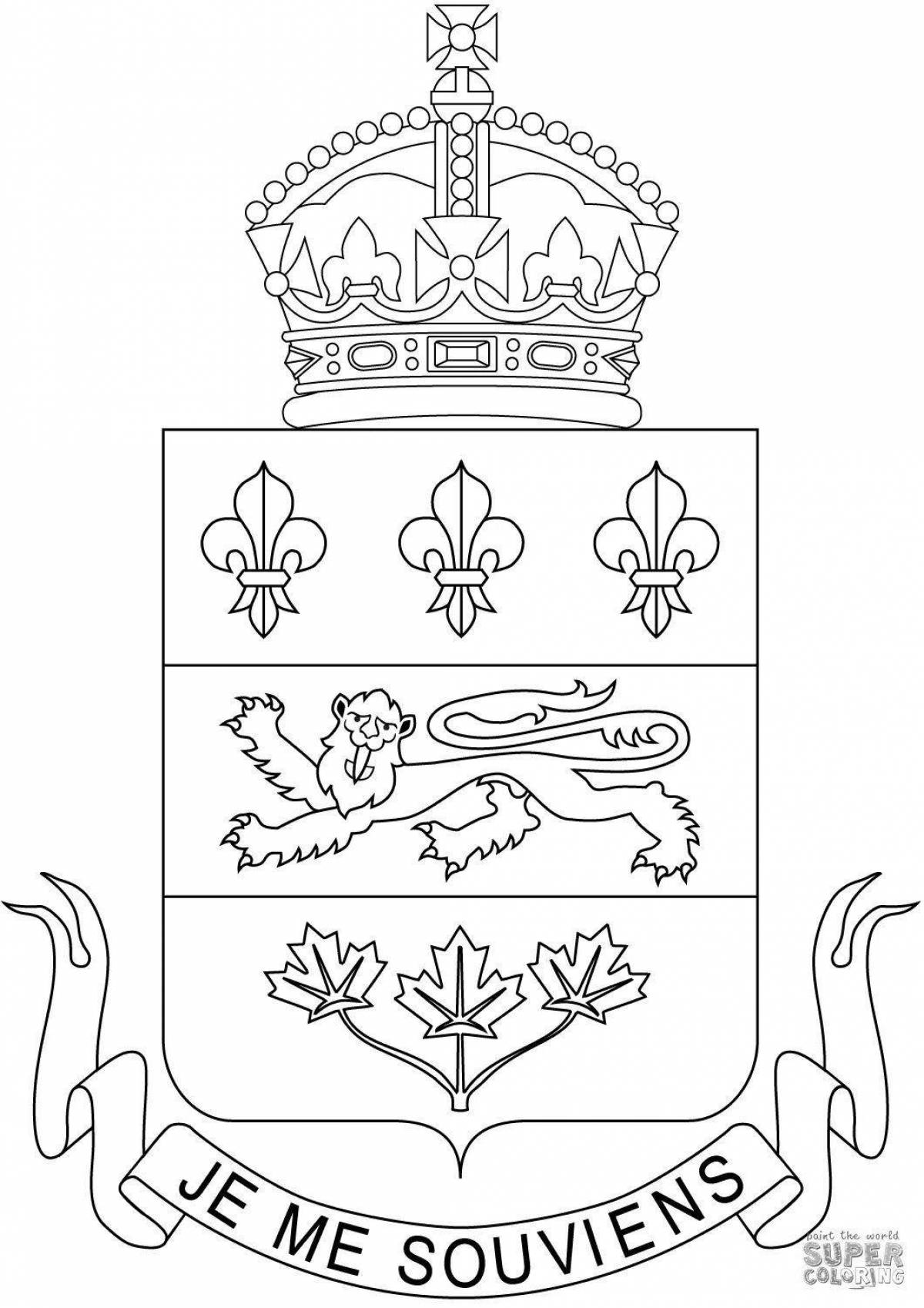 Luxury coloring coat of arms