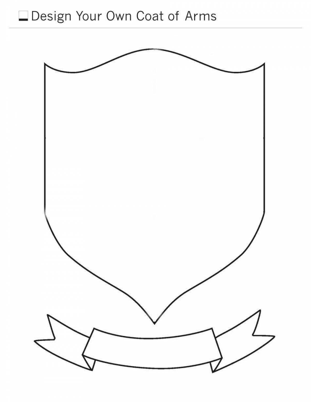 Coloring page grandeur family coat of arms
