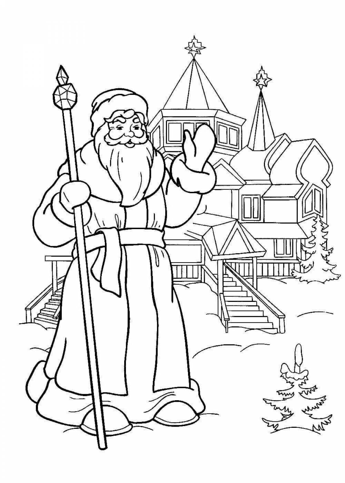 Coloring page festive governor frost