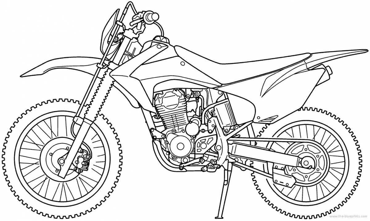 Coloring page superb moped alpha