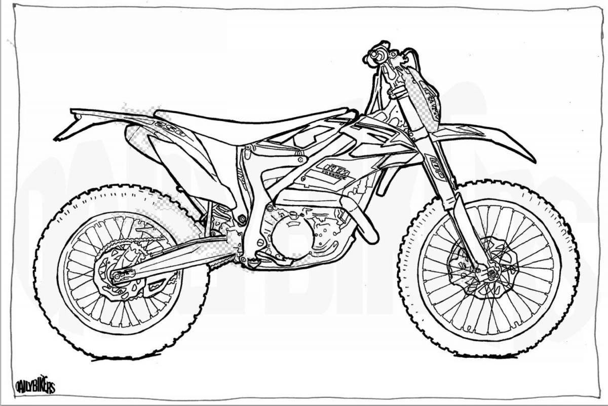 Lovely moped alpha coloring page