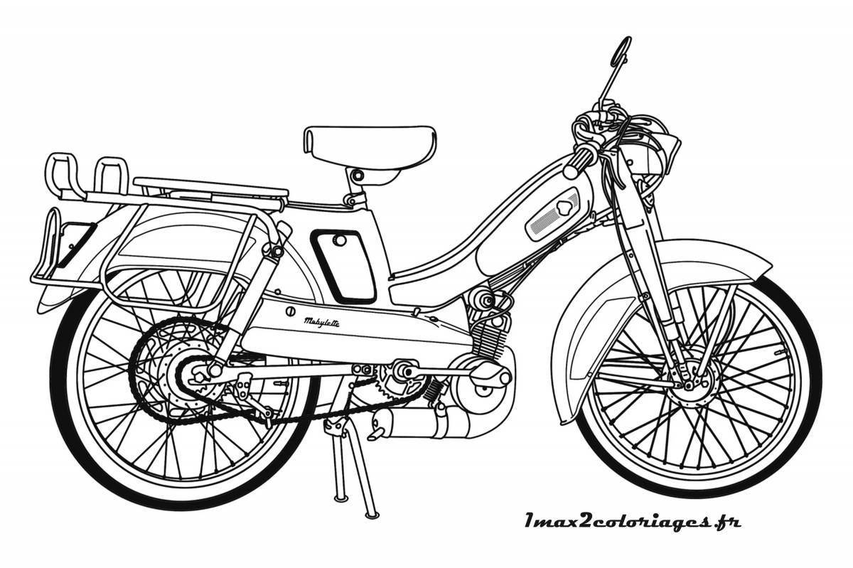 Alpha dynamic moped coloring page