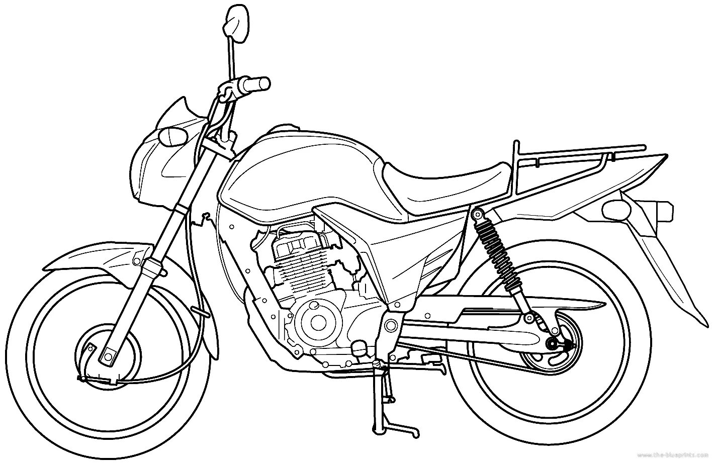 Coloring page stylish moped alpha