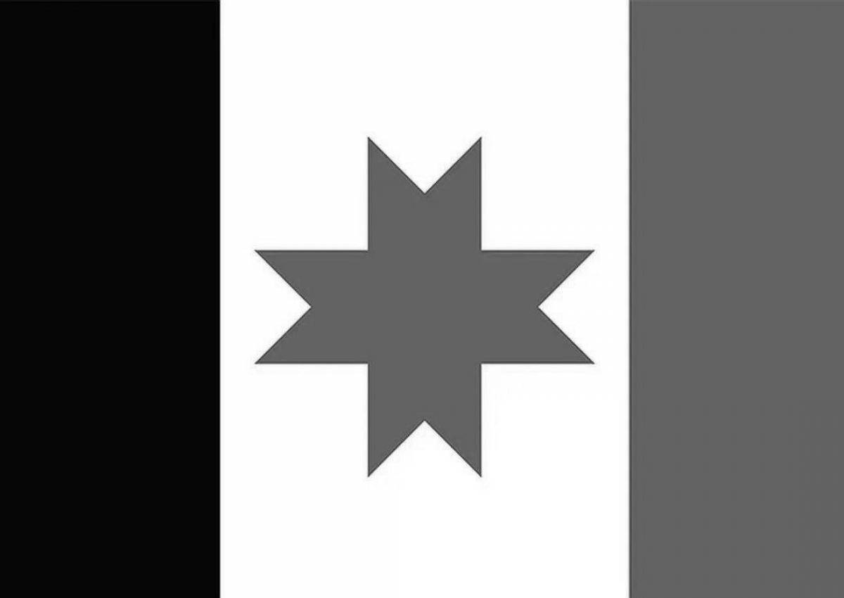 Ornate coloring coat of arms of udmurtia