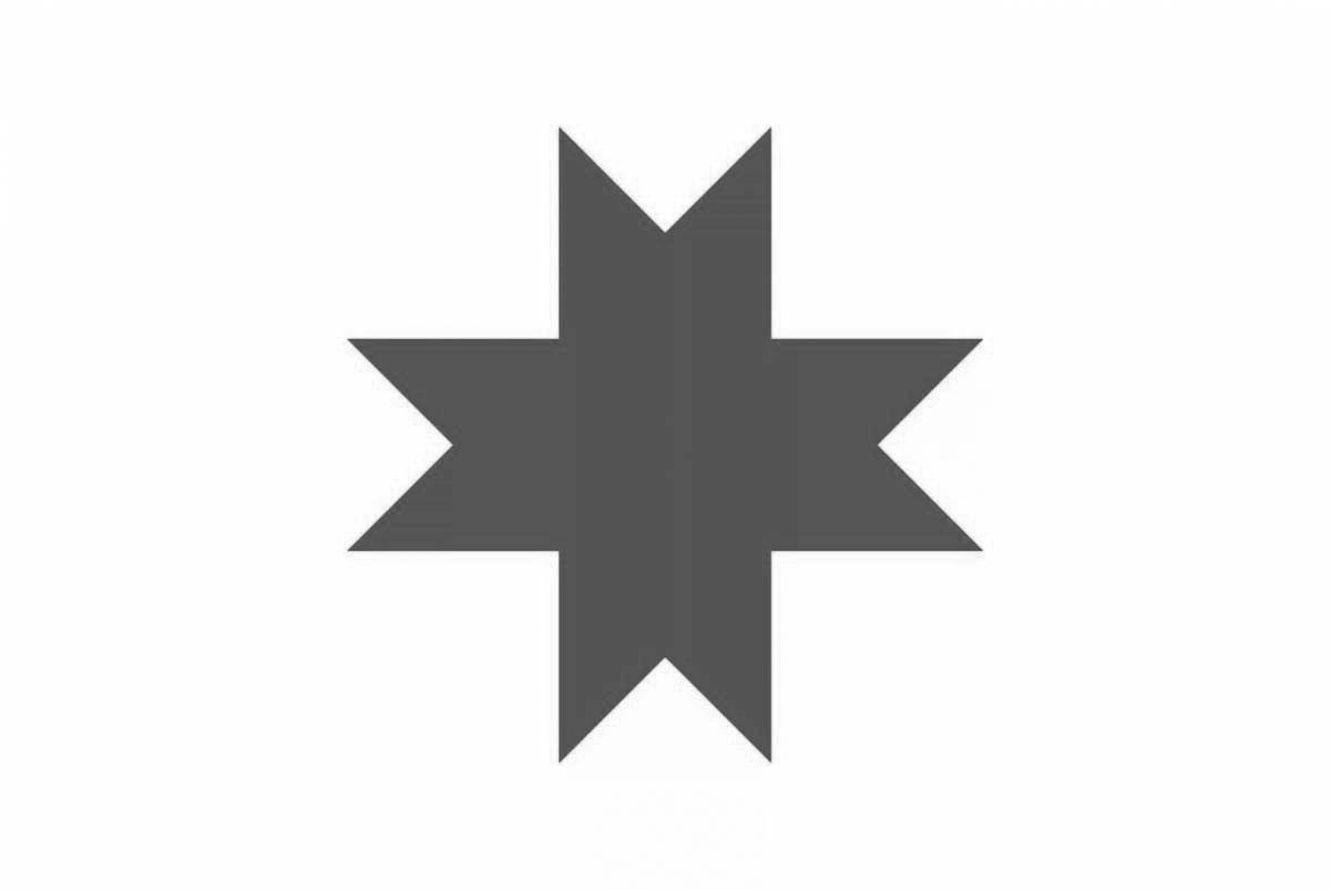 Radiant coloring coat of arms of udmurtia