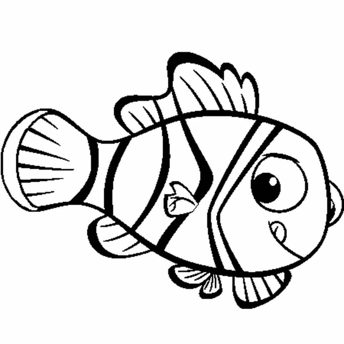 Coloring ball fish