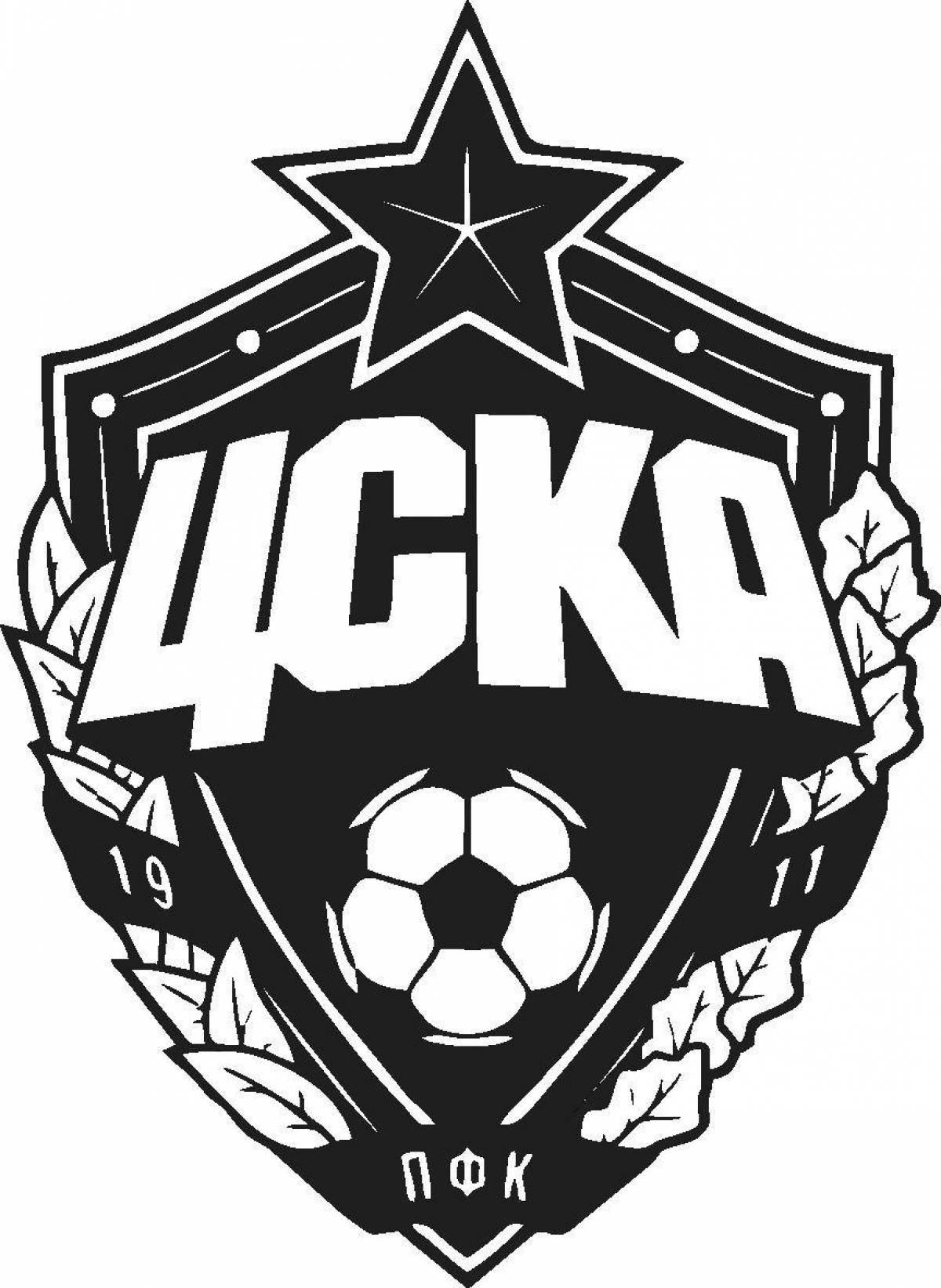 Creative coloring of the CSKA logo