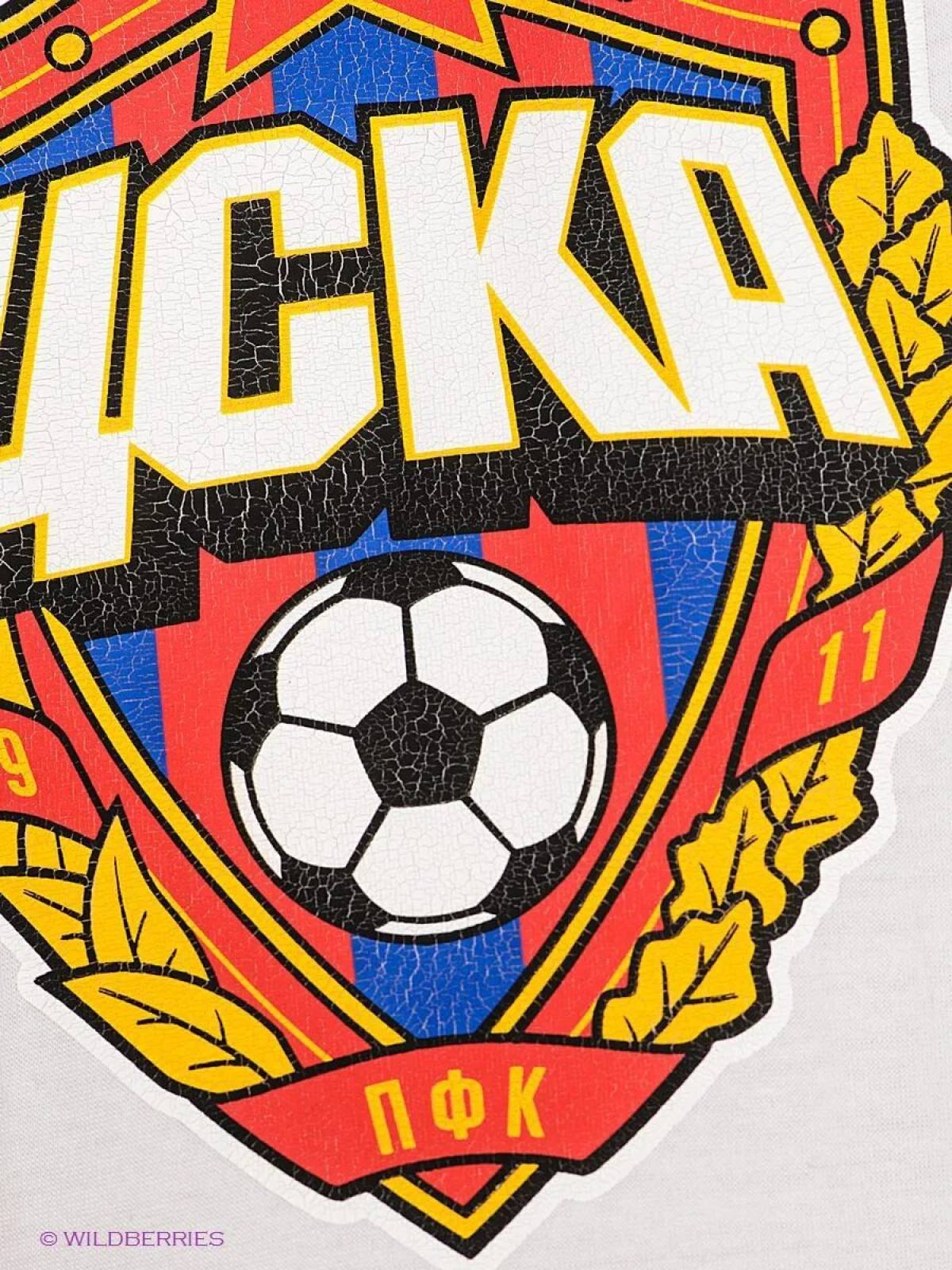 Coloring page joyful CSKA logo