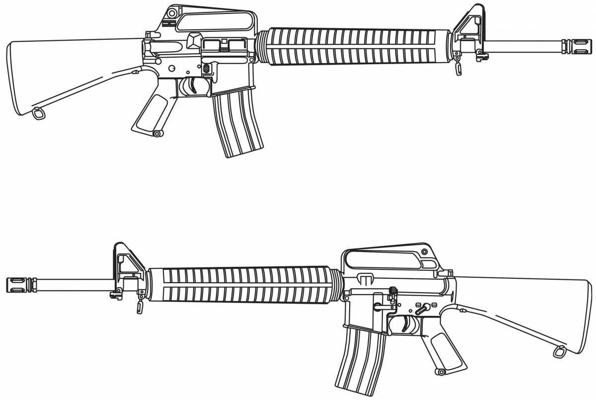 Innovative firearms coloring page