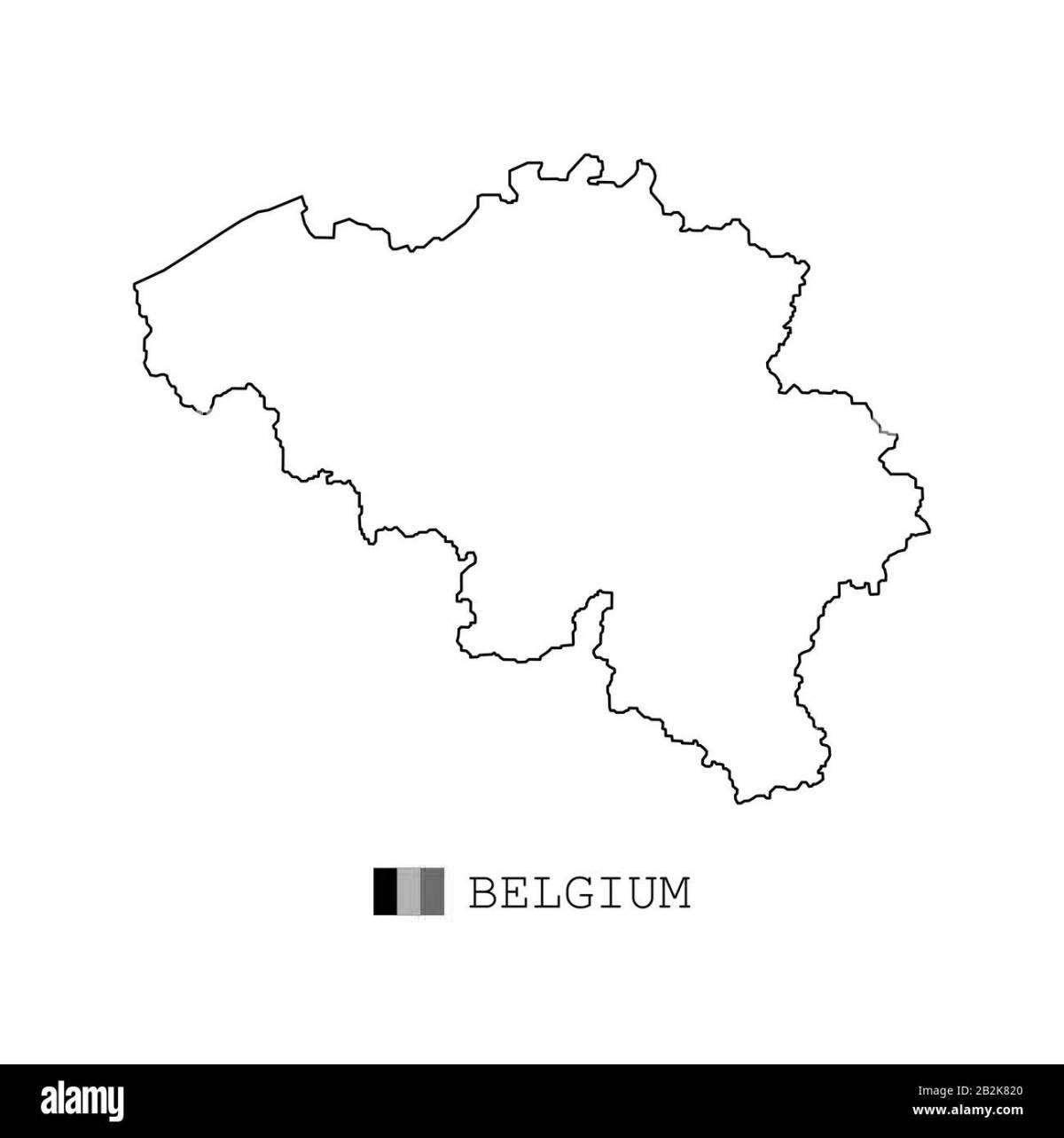 Coloring page cheerful flag of belgium