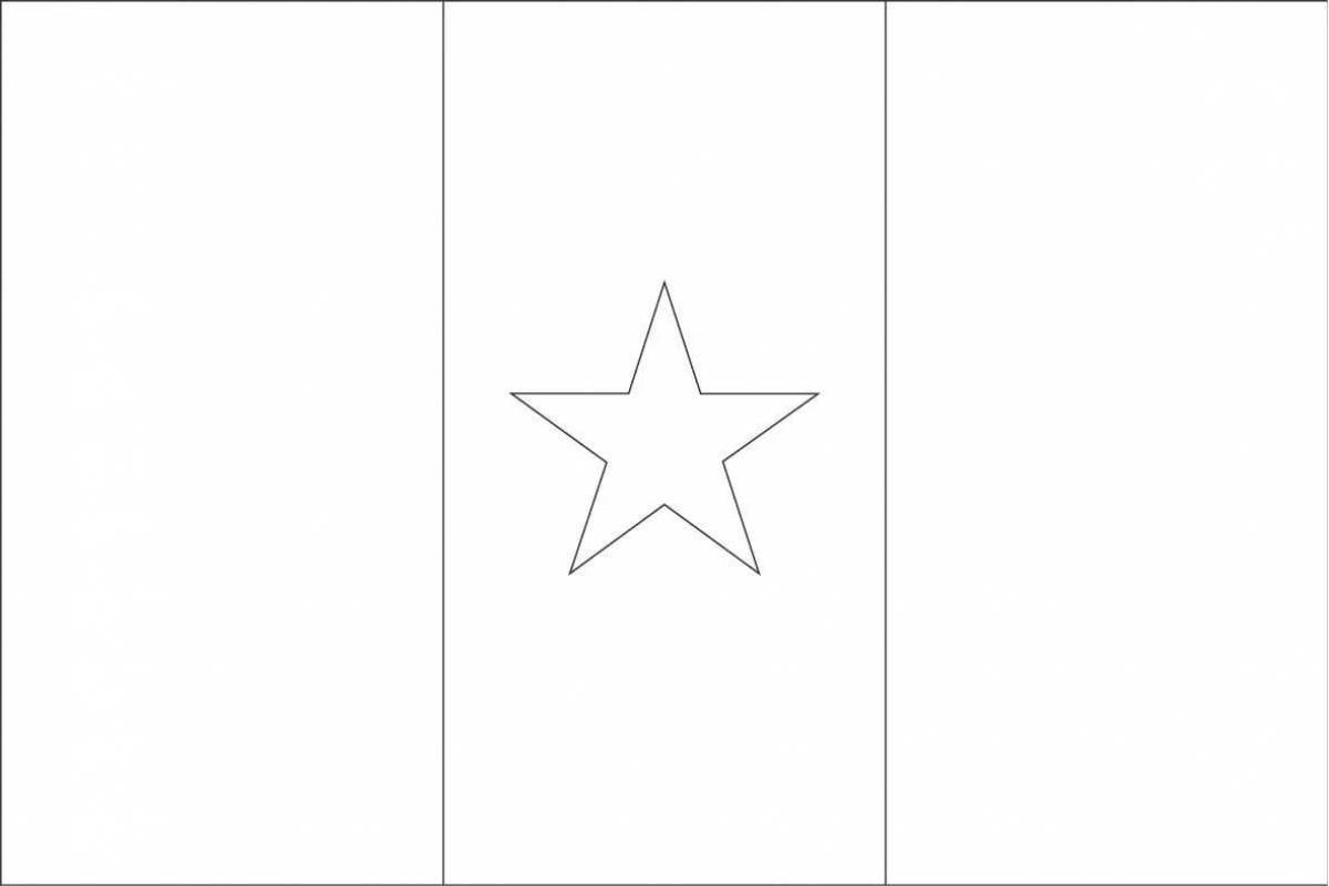 Coloring page charming flag of belgium