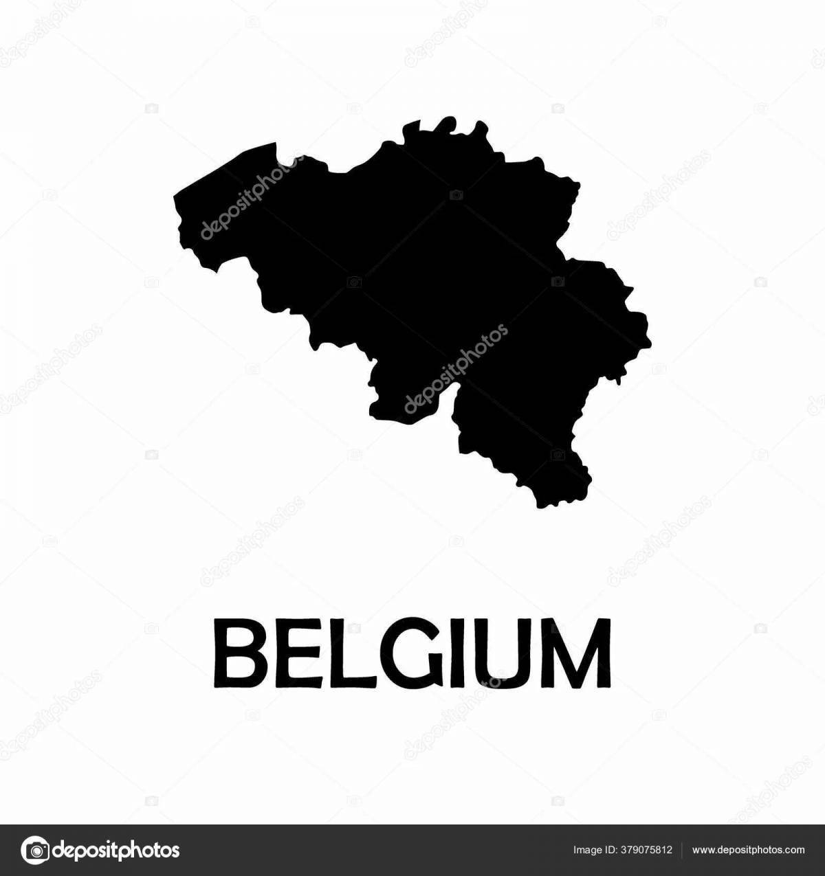 Смешная раскраска с флагом бельгии