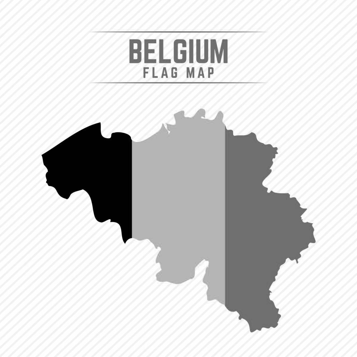 Раскраска приятный флаг бельгии