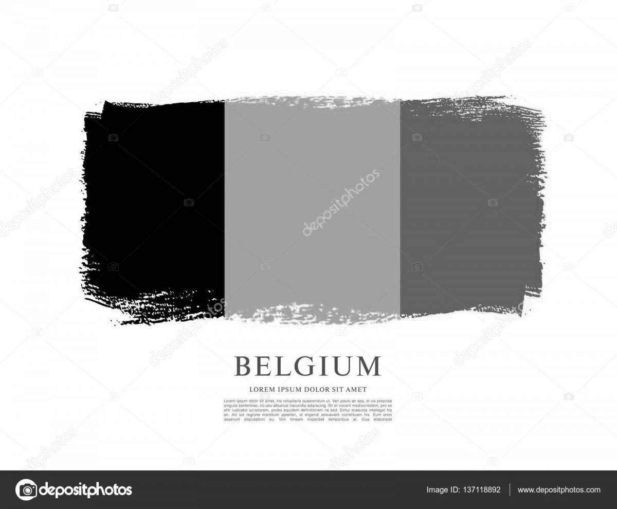 Расслабляющая раскраска флага бельгии