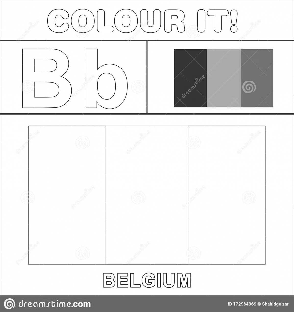 Belgian flag coloring page