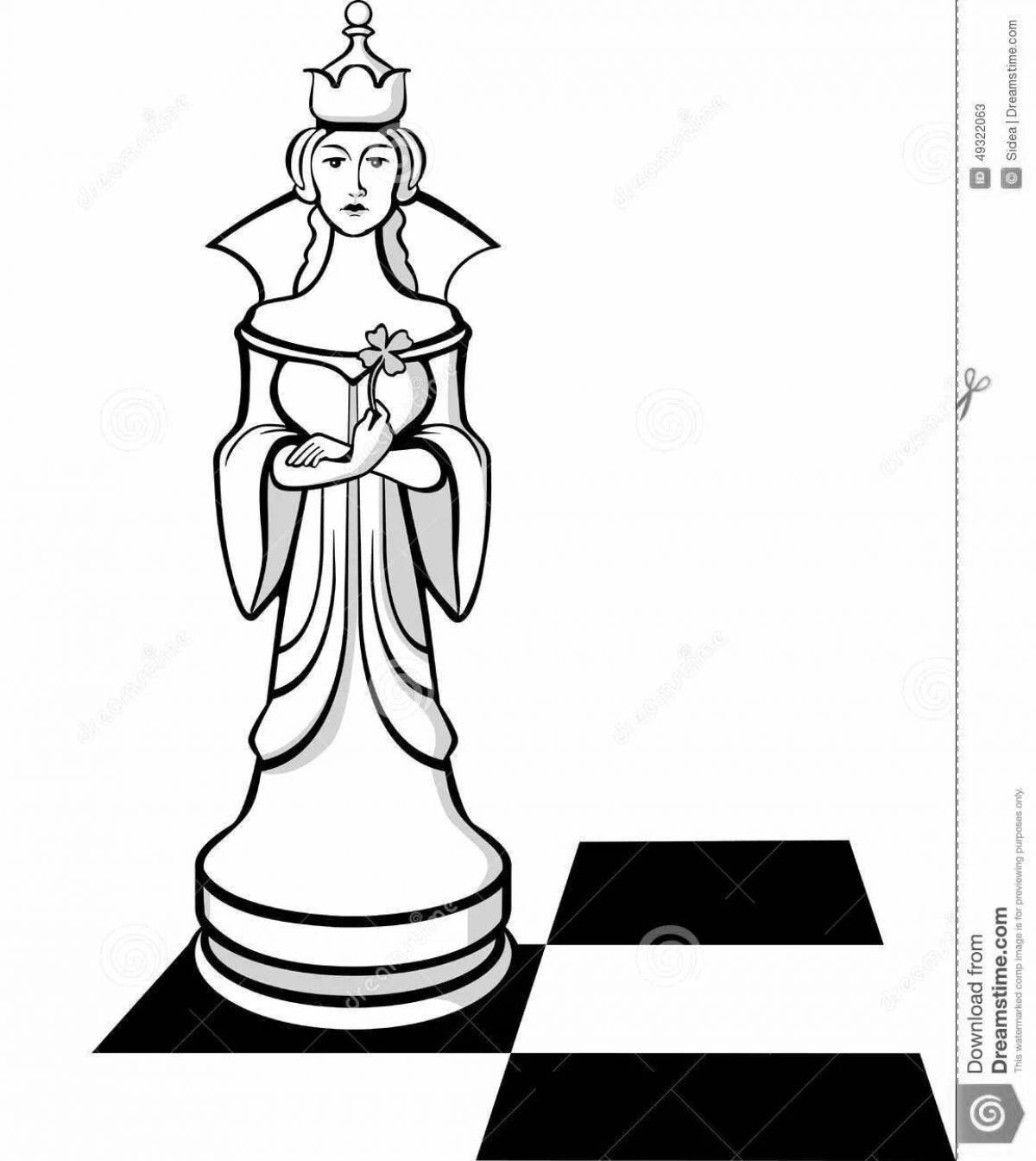 Раскраска великая шахматная королева
