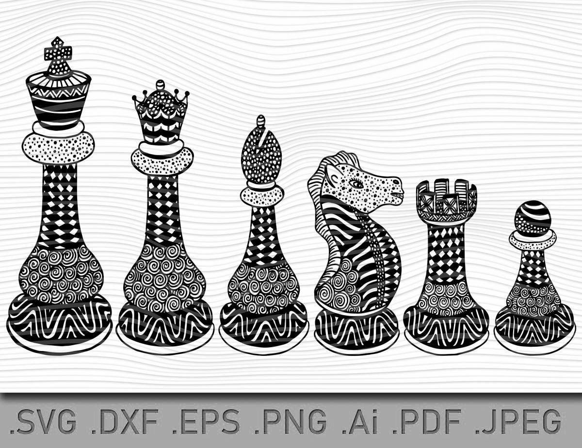 Королевская шахматная королева раскраска