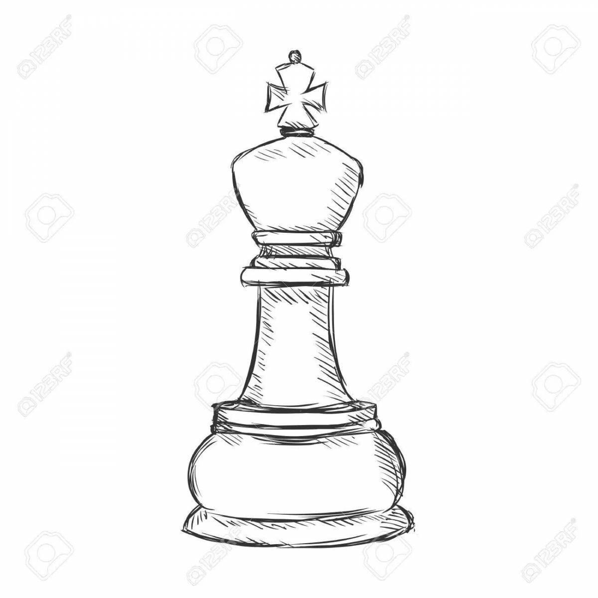 Flawless Chess Queen Coloring Page