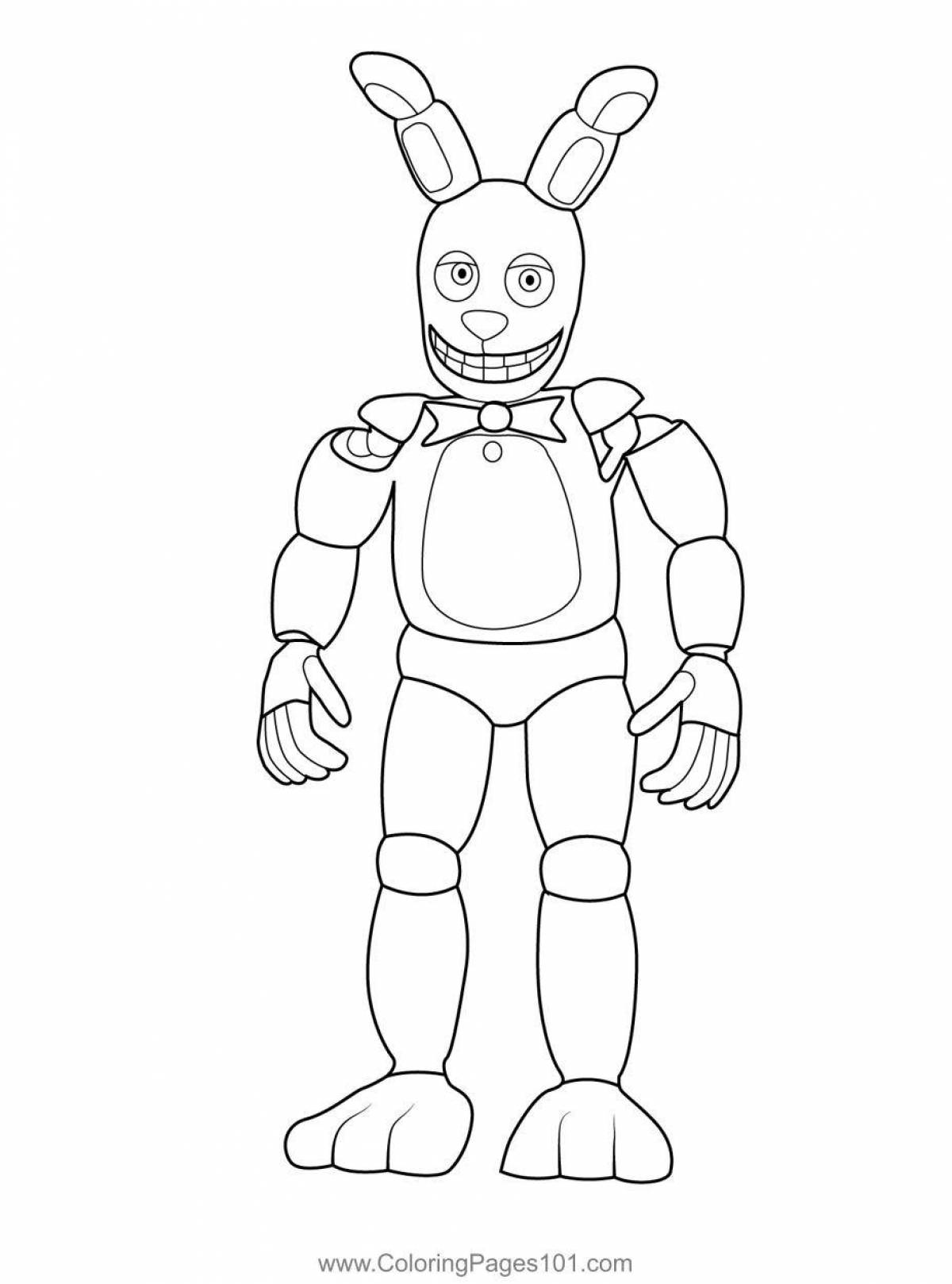 Springtrap animatronic surreal coloring book